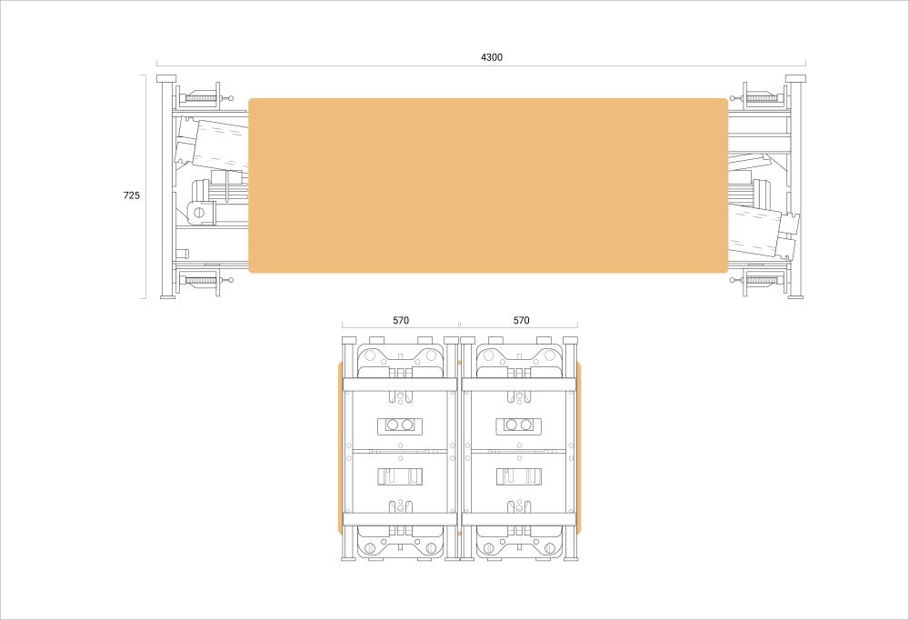 Dimensions de l’emballage du pont colonnes FP24