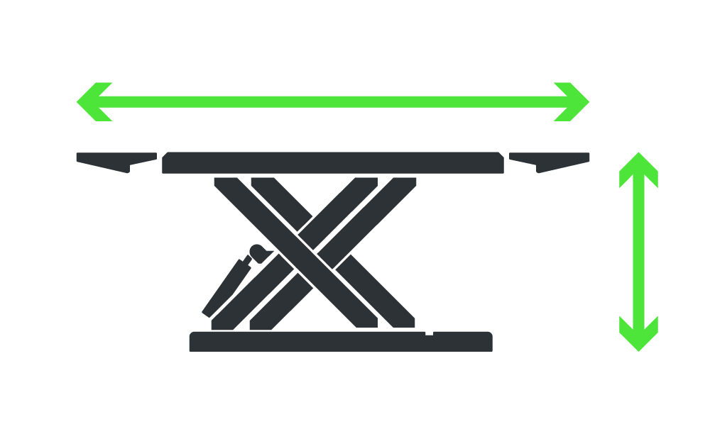 icone-encombrement-pont-elevateur-ciseaux-course-courte