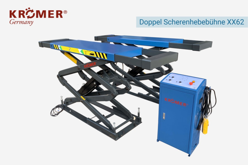 Gesamtansicht - Doppel Scherenhebebühne