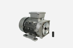 Elektromotor in silber mit Schraube