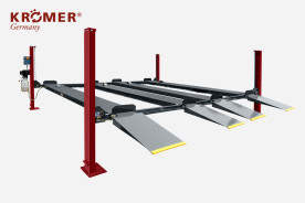Pont élévateur à 4 colonnes FP37 en rouge et anthracite 