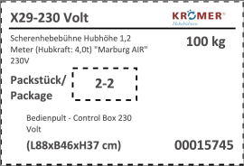 Bedienpult und Auffahrrampen für X29
