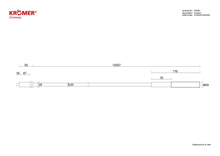 Câble de synchronisation FP581, vue 1